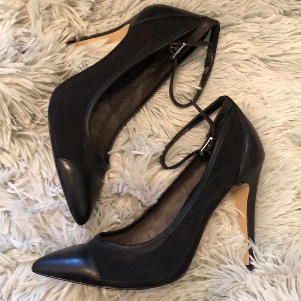 BCBG Generation Black Ankle Buckle Pump